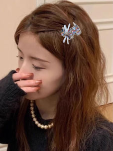 Cute Butterfly Knot Crystal Dog Hair Clip Womens Fashion Fringe Hair Clip Creative Duckbill Hair Clip 2025 New Style