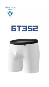 Mens Boxer : Nylon Ice Silk 3D Pouch Long Boxer (GTOPX GT352)