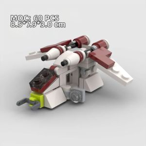 MOC Planet Battle Guard Attack Gunboat Model Kit Dành Cho Bé Trai Đồ Chơi Khối Xây Dựng Giáo Dục Tương Thích Với Lego Gạch Tự Khóa Nhỏ