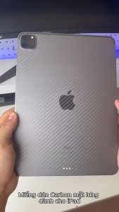 Miếng dán vân Carbon bảo vệ mặt sau dành cho iPad Air1/2/3/4/5/6-Gen7/8/9/10-Pro11/12.9/13 2024-Mini6 chống trầy xước