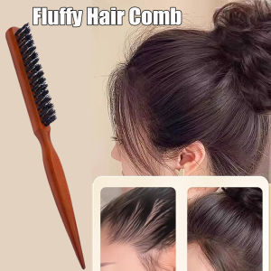 Professional Salon Hair Hairdressing Comb Wood Handle Bristle Brush Hair Styling Tool Hair Fluffy Comb ﻿