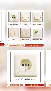 Broco Saklar Engkel Tunggal IB Tanam Saklar Single IB Broco New Gee Cream 6621U