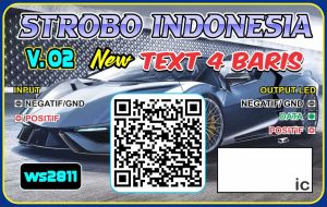 modul strobo indonesia teks 4 baris led ws2811