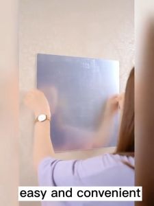 HD Mirror Full Body Mirrors Square Household Self-adhesive Wall Mirror for DIY Living Room Bathroom Home Decoration