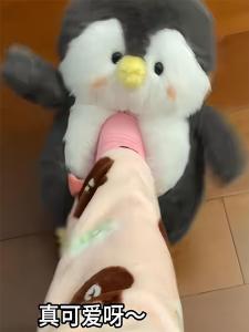 Penguin Slippers Childrens Plush Slip-On Indoor Home Thick Heel Covered Slipper Soft Cotton Autumn Winter Home Comfortable