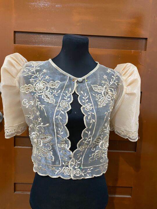 Modern Filipiniana Mestiza Bolero Butterfly Sleeves | Lazada PH