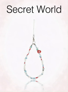 BasicSpark Crystal Phone Lanyard Blue Red White Bead Flower Transparent Ins Pendant Gantungan Telefon Tangan Suitable For Phone Full Range