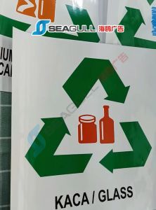 Recycle Sticker/Paper/Aluminium/Glass/Pelekat Kitar Semula/Sticker Tampal Pada Tong Sampah