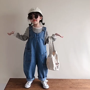 【READY STOCK】Korean Style Casual Denim Overalls Jumpsuit Jeans 牛仔连身裤 (C358)