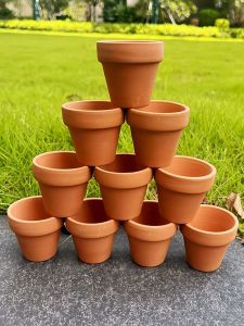 10 Pcs 2.2 Terra Cotta Pots Pottery Planter Cactus Flower Pot Succulent Pot with Drainage Hole- Great for PlantsCrafts