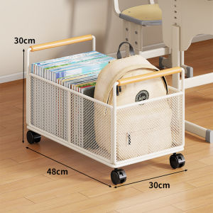 evesigar | Storage Bookshelf Organizer Mobile Desk-Side Trolley