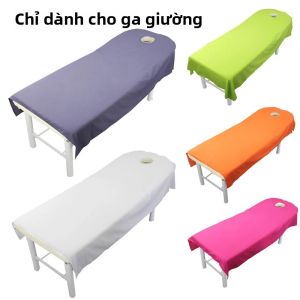 80Cm X 190Cm Làm Đẹp Bedsheet Polyester Salon Mỹ Phẩm Spa Massage Có Lỗ Nhà Dệt Chắc Chắn Đồng Bằng Tấm Phẳng