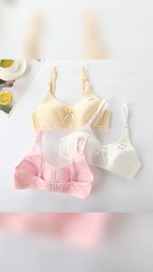 ซื้อ 2 รับ 1 วัยรุ่นเด็กการ์ตูนบรา ไร้สายสีทึบชุดชั้นในการพัฒนาสำหรับนักเรียน