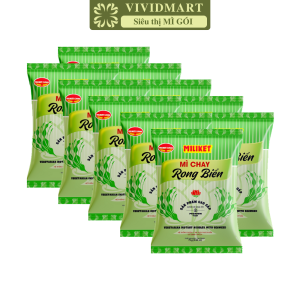 [SET 10 GÓI] - COLUSA - Mì Miliket 10 vị: Giấy trắng Giấy đen Giấy vàng Nấm Rong biển Tôm đỏ Hải sản Sa tế Tôm chua cay (65-80g/gói)