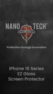 [2 Pack] NANOTECH Easy Install Screen Protector for iPhone 16 Pro Max / 16 Pro / 16 Plus / 16 / 16e Tempered Glass