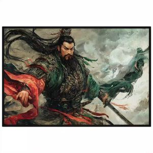 Tranh chân dung tướng quân cổ trang. Tranh treo tường dán tường sơn dầu canvas CGI-1674