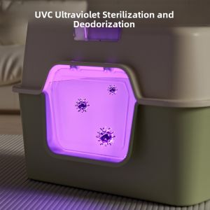 MONLEYTA | Extra Large Open Top Cat Litter Box Anti-Splash Odor Control Giant Cat Toilet Sand Tray Urine Pan Cat Litter Companion