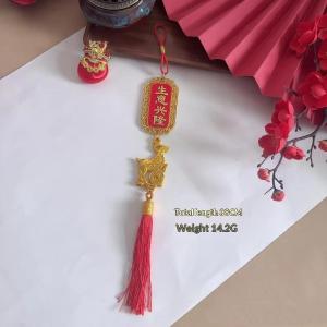 Traditional Chinese New Year Hanging Ornaments With Golden Sheep Red Tassel Auspicious Blessings For Home Spring Festival Decor