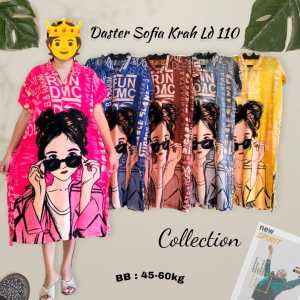 Daster Sofia Krah Bahan Rayon Adem