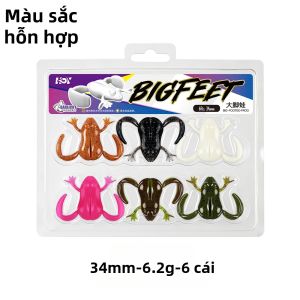 Kingdom | Bộ Mồi Câu Cá Hình Con Ếch Kingdom 4 Món Chất Liệu TPE Đàn Hồi Cao 34mm 6.2g & 43mm 11g Mồi Giả Silicon Nổi Dành Cho Câu Cá Nước Ngọt.