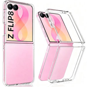 for Samsung Z Flip 8 Case Clear Hard PC Anti Yellow Shockproof Protective Case for Galaxy Z Flip 7 Case