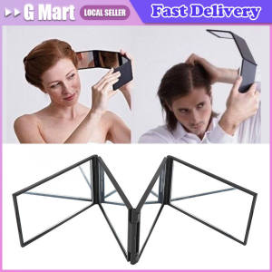 4 Way Mirror 360 Degree Handheld Desktop Portable Foldable Makeup Mirror for Self Hair Cutting Makeup Mirror Beauty Tool 4 Panel Makeup Mirror Cosmetics Foldable Mirror 360 No Dead Angle Mini Hair Folding Portable Makeup Mirror