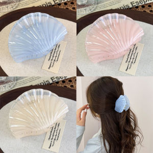 Colorful Transparent Shell Shark Clip Dopamine Hair Grab Female Sweet And Cute Temperament Hair Accessories