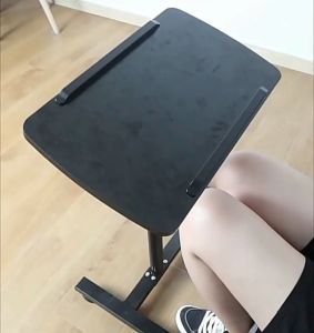 โต๊ะ 360 องศา ชุดแล็บท็อปพับ โต๊ะหมุนได้ ลดพกพาสุด สร้างสรรค์ โต๊ะข้างเตียงเคลื่อนย้าย