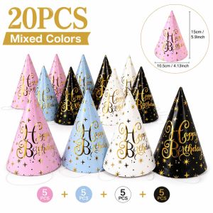 20 Decorative Party Hats - The Perfect Choice for Christmas Birthdays Weddings Halloween and New Year Celebrations
