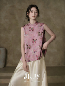 JK&JS | Silk Blend Cloudy Fragrance Process Chinese Style Short Sleeve Vest
