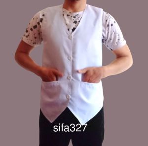 rompi putih blazer pria vest polos