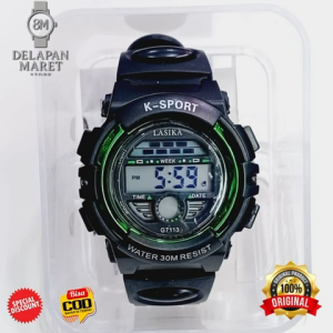 Jam Tangan Digital Sport LASIKA DM37113 – Tahan Air LED Alarm Stopwatch Banyak Pilihan Warna