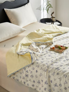 FaFaHome 100% Cotton A-Class Double Layer Summer Cooling Air Conditioner Washable Skin-friendly Breathable Single Double Quilt