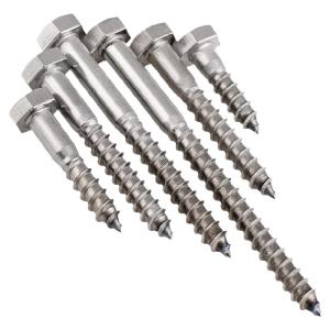 BAIRUITE | Stainless Steel Hex Cap Screw with Extended Wood Thread M6 M8 M10 M12