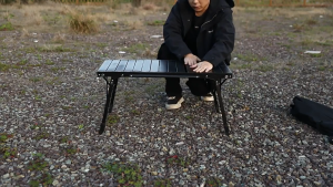 MOUNTAINHIKER outdoor camping lightweight portable folding IGT table adjustable height outdoor multi-purpose camping aluminum alloy