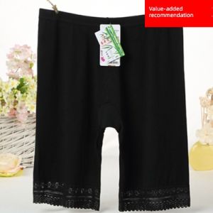 Safe and Thin Two-in-One Womens Security Pants 50% Bamboo Fiber for Shorts Versatile Elastic Waist Polyurethane