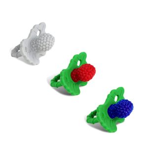 RaZBaby RaZBerry Silicone Teether - BLUE- - - ( raz baby newborn baby soothie binky dummy soother pacifier )