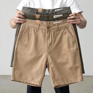 Summer Casual Mens Slim Fit Short Pants Workwear Sports Outerwear Five-Quarter Length Youth Fashionable Straight Leg Trousers