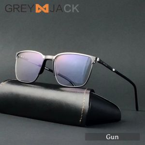 Grey Jack Kacamata Bentuk Style Kotak Gaya Formal Bahan Tr+Metal Bisa Minus Antiradiasi Blueray Photocromic Terbaru 90039