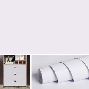 Matte White Peel and Stick Wallpaper Self-Adhesive Removable Wall Sticker Waterproof Contact Paper for Kitchen Countertop