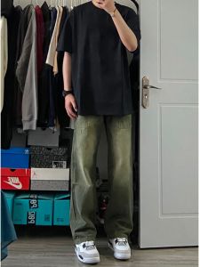 American Style Black Pure Cotton Mens T-shirt Short Sleeve Summer Casual Fashion Cleanfit 5 Half Sleeve Inner Wear OOTD