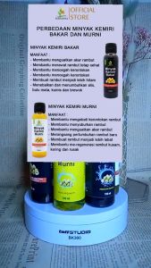MINYAK KEMIRI BAKAR 100ml  | Penumbuh dan Penghitam Rambut Alis Janggut Bulu Mata Pembersih Ketombe | Perawatan Rambut Rontok