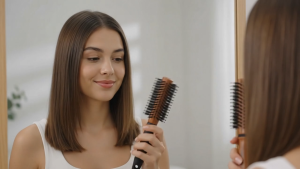 Cecilia Sprefer Professional Round Hair Brush - Wooden Handle for Blow Drying & Volumizing