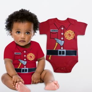 Baby Onesies PH Fireman Career Baby Onesie 0-12 months Cotton Newborn Baby Boy Girl Profession Monthly Bumbero Outfit
