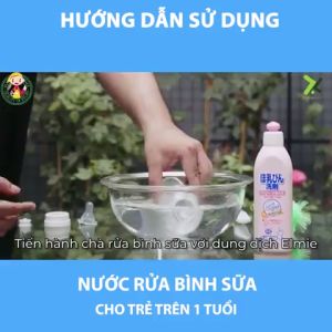 Nước Rửa Bình Sữa Dành Cho Trẻ Sơ Sinh Và Trẻ Nhỏ Elmie - 300ml (Hàng Nội Địa Nhật Bản) (ELKD1002)