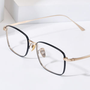 NIANZHEN แว่นตาดีไซน์แบรนด์สี่เหลี่ยมสำหรับผู้หญิงกรอบแว่นตาอัลลอยด์ไทเทเนียมแว่นกันแดดสไตล์เรโทรน้ำหนักเบาพิเศษแว่นสายตาเล็กซ์