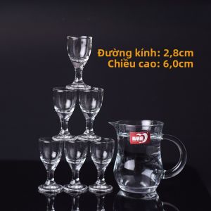Bộ Cốc Đựng Rượu Vang Trắng Nhỏ 5 Giọt Cốc Bắn Mì Khô Cốc Đựng Rượu Moutai Cốc Thủy Tinh Cao Cấp Kiểu Châu Âu Đựng Rượu Vang