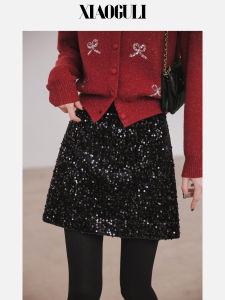 Stylish Elegant High-Waisted Sequined Short Skirt