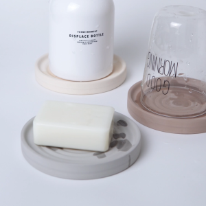Round Diatomite Tray Bathroom Soap Holder Bottle Mouth Wash Cup Holder Fast Absorption Quick Dry Tray Accessories