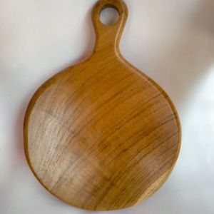 telenan kayu jati utuh berbentuk bulat diameter 20 cm